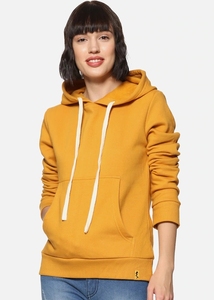Sudadera con Capucha para Mujer, Color Sólido, Manga Larga, Tejido de Algodón, Informal, para Otoño, Transpirable, con Bolsillos - Product Image 5