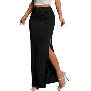 Summer Elegant Versatile Slimming Long <b>Skirt</b> for European American Commuter Style Hip-Covering - Product Image 1