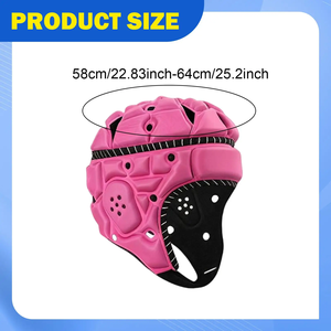 หมวกกันน็อครักบี้โฟมความหนาแน่นสูงสำหรับผู้ใหญ่ หมวกกันกระแทกแบบนุ่ม ปรับได้ สำหรับกีฬา ฟุตบอล เบสบอล กิจกรรมกลางแจ้ง - Product Image 6