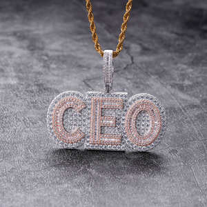 CEO Moissanite colgante Bling letra y Joyería de diamantes estilo Hip Hop para regalo joyería de Hip Hop - Product Image 4