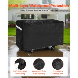 Copertura per Barbecue da 66 Pollici Resistente all'Acqua, allo Sbiadimento e alle Intemperie con Maniglie in Poliestere 600D per Griglie da Esterno - Product Image 3