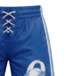 Men Royal Blue Sublimated Ice Hockey Printed Shorts Polyester Drawstring Side Stripe Sports Shorts Training Match Wear Clothing - Product Image 6