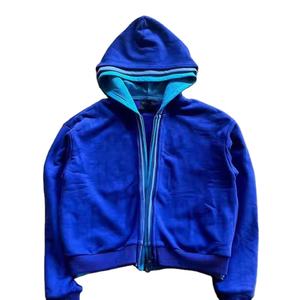 เสื้อฮู้ดดี้ผู้ชายพรีเมียมคุณภาพสูง ซิปสามชั้น ทรงโอเวอร์ไซส์ สำหรับฤดูหนาว ผ้าเนื้อนุ่ม สวมใส่สบาย สไตล์สตรีท สามารถสั่งทำได้ - Product Image 2