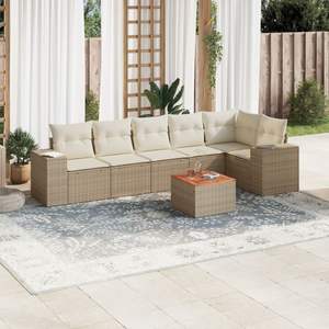 Conjunto de Sofás Beige para Jardín, Muebles de Patio - Product Image 1