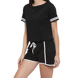Nouvel arrivage : Ensemble short femme en tissu New Jersey pour l'été, vente directe usine, ensembles jumeaux, OEM - Product Image 4