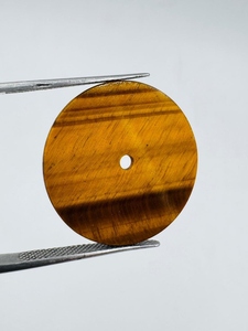 A K <b>Gems</b> Natural Tiger Eye Watch Dial 31.50 mm Round 1.60 mm Thickness One Sided Polished Watch <b>Face</b> Model ETH-63 Rajasthan - Product Image 5