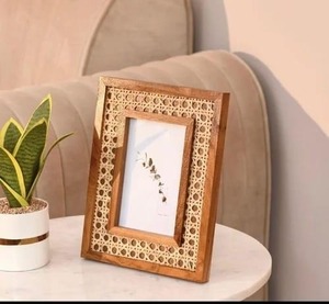 Cadre photo au look vintage, artisanal, en bois, élégant, objet décoratif, cadeau, cadre photo en bois - Product Image 2