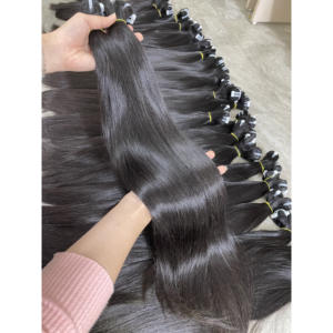 Vente en gros directe usine 100% Cheveux brésiliens 20'' Lisses, Grade Remy, Ondulés, Tissage à double trame, Toutes couleurs - Product Image 1