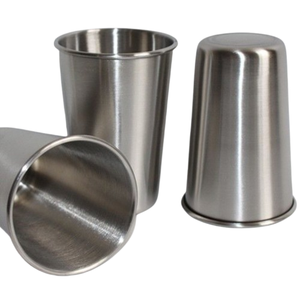 Trending Stainless Steel Tumbler <b>Cup</b> Eco-Friendly Unbreakable Drinking Glass Stackable Metal Pint <b>Cup</b> For Outdoor <b>Camping</b> - Product Image 1