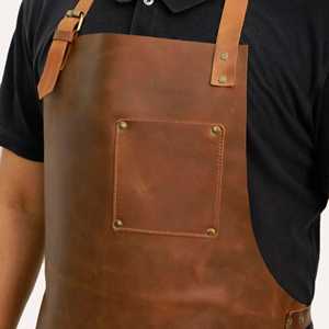 Delantal de Soldadura de Cuero de Grado Industrial, Doble Costura, Protección Contra el Calor, Resistente a Olores, Equipo de Seguridad Profesional - Product Image 3