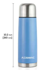 Light Blue Stainless Steel Vacuum Insulated Thermal Bullet Water Bottle Reusable <b>Metal</b> Drinking Flask Double Wall Leakproof - Product Image 1