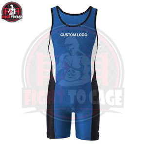Nuevo Singlet de Lucha Libre, Personalizado con Impresión OEM, Spandex y Poliéster, Ropa de Artes Marciales, Cuello Redondo, Traje Deportivo Elástico y Transpirable - Product Image 4
