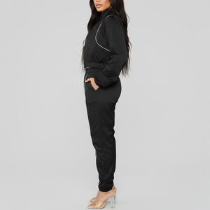 <b>Women's</b> Outfits Lightweight Nylon <b>Jacket</b> Shorts Set Soccer Windbreaker Track Suit <b>Jacket</b> Trackies Silk Satin Panelled Tracksuits - Product Image 2