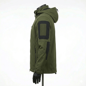 High Quality Wholesale Men's Lightweight Softshell <b>Jacket</b> Windbreaker Waterproof Warm <b>Fleece</b> <b>Lined</b> Soft Shell for Outdoor Hiking - Product Image 3