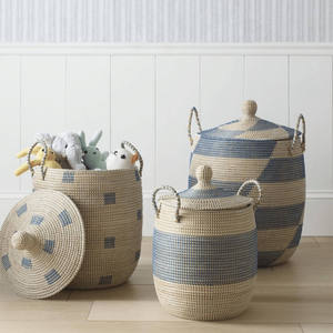 Panier à linge en jonc de mer fait main, organisateur de rangement tissé sur mesure, commande en gros, fournisseur Vietnamien - Product Image 6