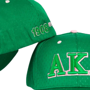 Gorra de Béisbol Ligera y Transpirable con Malla Verde y Rosa, Bordado de Letras Griegas, Ajustable, para Mujer, Casual, para Exteriores - Product Image 4