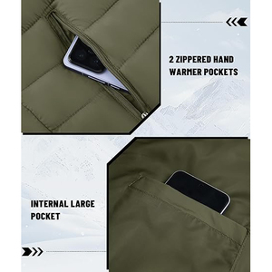 Womens Hooded Puffer Coat With Diamond Quilted Design And Secure Zip Front Closure - Product Image 2