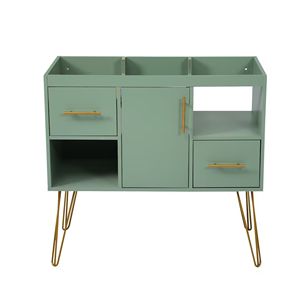 Mobile Bagno Moderno da 36 Pollici Senza Lavabo, con 2 Cassetti e 2 Scomparti, Armadietto Contenitore - Product Image 1