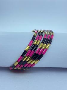 Custom Made Beautifully <b>Engraved</b> Designs Brass <b>Bangles</b>, Cuffs and <b>Bangle</b> Sets Made with Resin Inlay for Fashion Jewelry Stores - Product Image 4