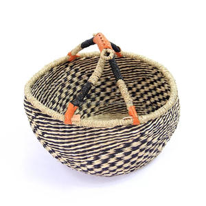 Cesta Bolga de Hierba Marina Natural, Tejida a Mano, Plegable, Multifuncional, con Tapa/Asas, Calidad de Exportación, Cesta de Almacenamiento - Product Image 3
