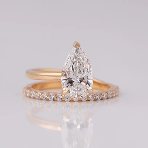 Anillo de diamantes de primera calidad con forma de pera de 2.40 ct, certificado IGI, diamante cultivado en laboratorio, anillo de boda y compromiso - Product Image 6