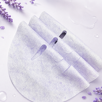 Y340 40gsm Tissu non tissé en fibres végétales biodégradables colorées lavande pour masques faciaux, idéal pour les marques en marque blanche