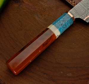 Cuchillos de Cocina LEGACY BLADES de Acero Damasco y Cobre Premium, Hechos a Mano, Mango de Resina, Logotipo Personalizado, Directo de Fábrica OEM - Product Image 2