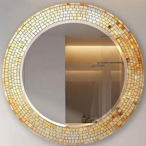 Alam Modern Mosaic Gold Eco-Friendly 4.0mm Thick Decorative Wall Mirror Customizable Color Shape for Home Bathroom Bedroom Use - Product Image 1