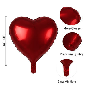 Kit Combo Premium Rouge I Love U |   15 ballons rouges en forme de cœur et d'amour en aluminium |   Je t'aime Sash & Banner - Product Image 4