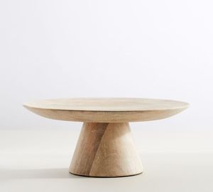 Support à gâteau en bois massif de qualité supérieure, fabriqué par un fabricant fiable, avec grain de bois naturel, pour la présentation de gâteaux, desserts et cupcakes. - Product Image 1