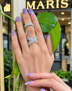 Anillo de Diamante Cultivado en Laboratorio con Corte Marquesa y Lazo, en Oro de 10K, 14K, 18K, Plata de Ley 925 y 935, Joyería Fina - Product Image 1