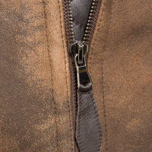 Veste en cuir véritable et toile personnalisable pour homme, style streetwear hivernal, imperméable, respirante, en tissu léger, qualité supérieure - Product Image 6