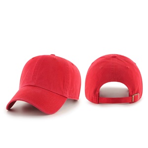 New Arrival High Quality Cotton Breathable Waterproof Sports Caps <b>Red</b> Unisex Baseball Caps Custom Embroidery logo Hat Made - Product Image 3