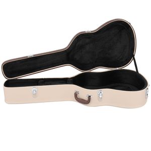 Custodia rigida per chitarra folk da 41 pollici Microgroove Flat Beige - Adatta alla maggior parte delle chitarre acustiche, borse e custodie per strumenti - Product Image 1