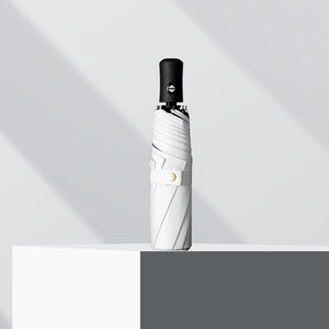 Classic Customizable Black Glue Printable Logo Sunny Folding <b>Umbrella</b> <b>Automatic</b> Three-Fold Business Gift - Product Image 3