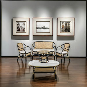 ชุดห้องนั่งเล่นโคโรนาจากหวายทำด้วยมือเฟอร์นิเจอร์เก้าอี้โต๊ะกาแฟจากประเทศอินโดนีเซีย - Product Image 1