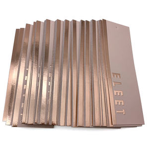 OEM 2026 Wholesale Premium Customized Clothing <b>Tags</b> Glossy Paper Gold Foil Hang Labels Golden Printing Hang <b>Tags</b> - Product Image 1