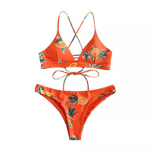 Conjunto de Bikini Bandeau de Spandex y Poliéster Personalizado OEM, Traje de Baño Transpirable sin Costuras con Push-Up, Logotipo Frontal, Diseño de Patrón Sólido, Tallas Grandes - Product Image 2