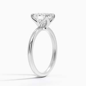 Elodie 1.8mm <b>Solitaire</b> Moissanite Engagement <b>Ring</b> with Prong Setting 14K Gold Plated for Wedding & Anniversary - Product Image 6