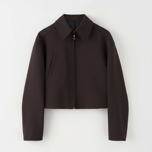 Blouson Bomber Unisexe Zippé de Haute Qualité en Gros, Conception Personnalisée, Col Montant, Tissu Denim Imprimé, Imperméable et Léger - Product Image 1