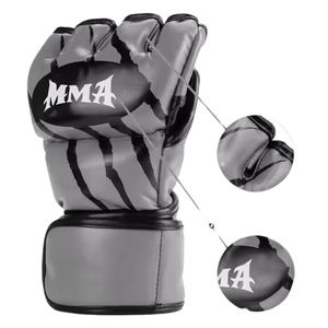 Thick Padded MMA Sparring Gloves for Safe Training Open Palm Grappling <b>Dummy</b> MMA Training Gloves - Product Image 4