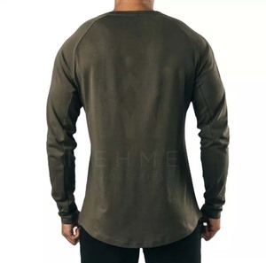 Custom New Model Full T Shirt for Men Men's Full <b>Hand</b> Long Sleeve Plain T-Shirts Cotton Wholesale Full Sleeve T-Shirt - Product Image 3