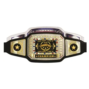 Ceintures de championnat de lutte UFC en cuir imperméable personnalisées, unisexe, très résistantes, à taille haute, épaisseur 2 cm, super qualité, vente chaude - Product Image 1