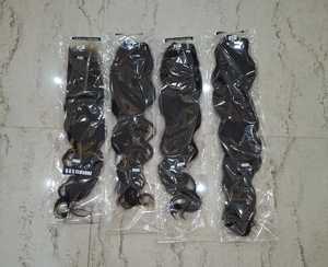 Extensiones de Cabello Humano Rizado Natural, Ondulado Profundo, Color Negro, Cabello Remy Indio, Puntas Completas, Tejido Doble a Máquina - Product Image 4