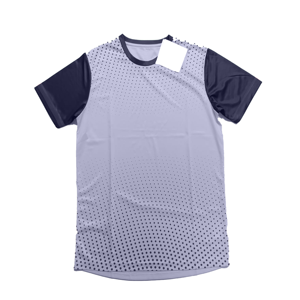 T-shirt à manches courtes pour homme, col rond, motif à pois, tricoté, respirant, coupe classique, style décontracté, 100% polyester - Product Image 5