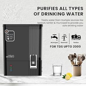 Sistema de Tratamiento de Agua por Ósmosis Inversa BNJ AQUA AQUA 2090 MIRROR BLACK, Filtración de 5 Etapas, 100 GPD, Material ABS de Grado Alimenticio, 9L - Product Image 2