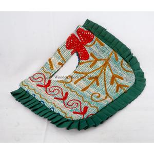 Indian Fashion Bohemian Style Designer Women Kantha Clutch Messenger Shoulder Bag Handmade Ruffles Landscape Pattern Foldable - Product Image 1