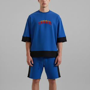 Offre Spéciale – Ensemble Short Homme Personnalisé avec Logo Imprimé – Coton Écologique Respirant à Séchage Rapide – Style Décontracté Urbain Deux Pièces pour l'Été - Product Image 1