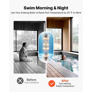 Échangeur de chaleur pour piscine 600K BTU en acier inoxydable 316L, chauffe-piscine haute efficacité - Product Image 3