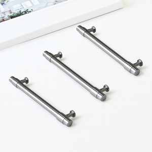 Long-lasting Modern Zinc Alloy Brushed Nickel Tube Cabinet Handle Kitchen Bathroom Dining Room Wardrobe <b>Drawer</b> <b>Pull</b> Hardware - Product Image 1